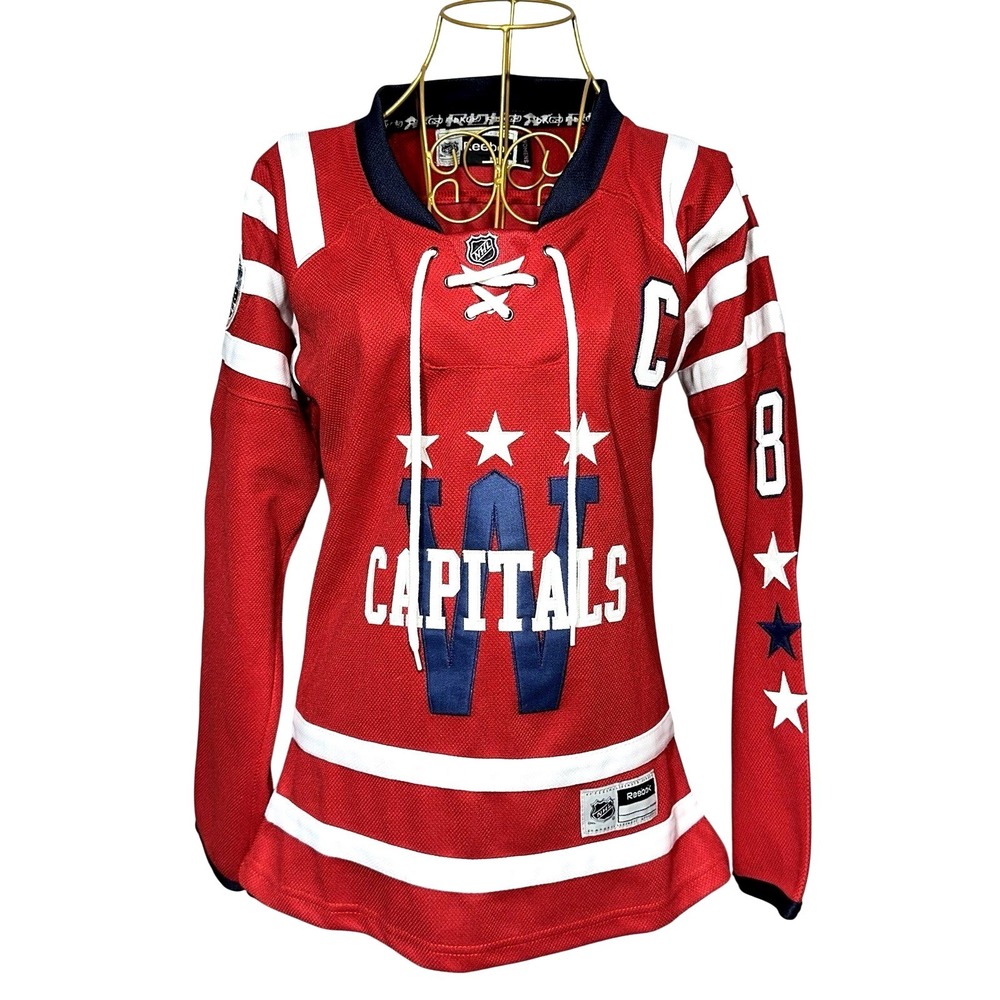 Reebok Washington Capitals Jersey Womens S Red Excellent Ovechkin Winter 2015 - Picture 2 of 16
